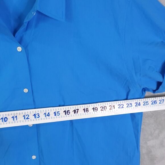 Rails JoJo Top Blouse Womens Blue XL Cuffed Short Sleeve Button Up Collared - Picture 4 of 14